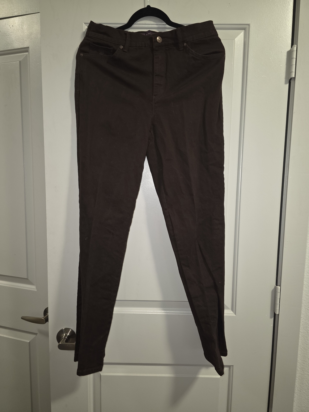 Gloria Vanderbilt Straight Leg Pants in Dark Brown